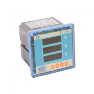 DIGITAL AMPERE / VOLT <br> METER 3A - 96 X 96 MM